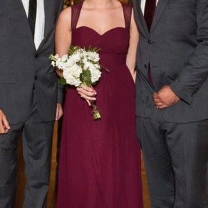 Burgundy bridesmaids dress